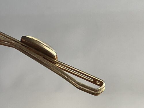 Vtg Real Fly Lure Lucite Tie Clasp Anson Goldtone Mens Jewelry Fishing
