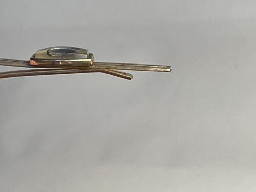 Vtg Real Fly Lure Lucite Tie Clasp Anson Goldtone Mens Jewelry Fishing
