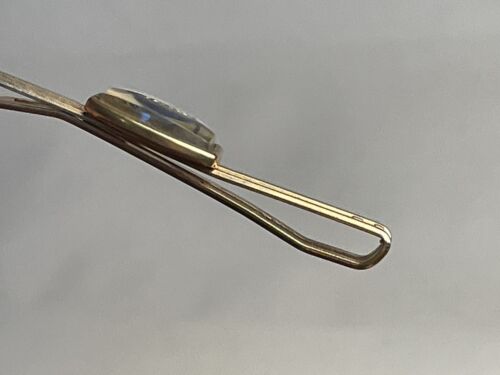 Vtg Real Fly Lure Lucite Tie Clasp Anson Goldtone Mens Jewelry Fishing