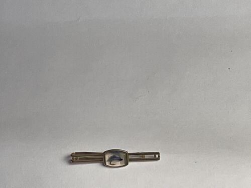 Vtg Real Fly Lure Lucite Tie Clasp Anson Goldtone Mens Jewelry Fishing