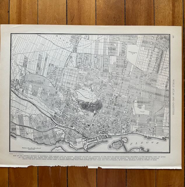 Vintage 1930s City Map – Montreal