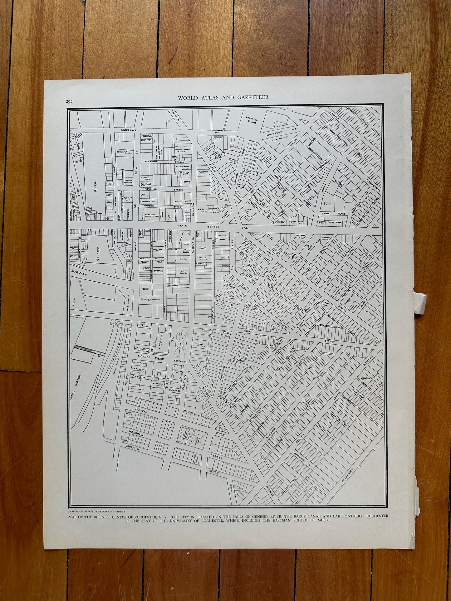 photo of original 1930s street-level city map