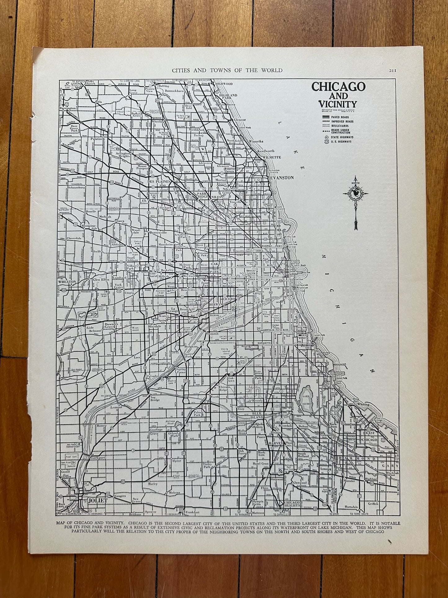 photo of original 1930s street-level city map