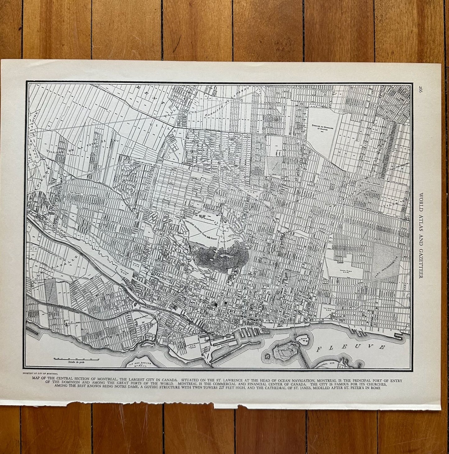 photo of original 1930s street-level city map