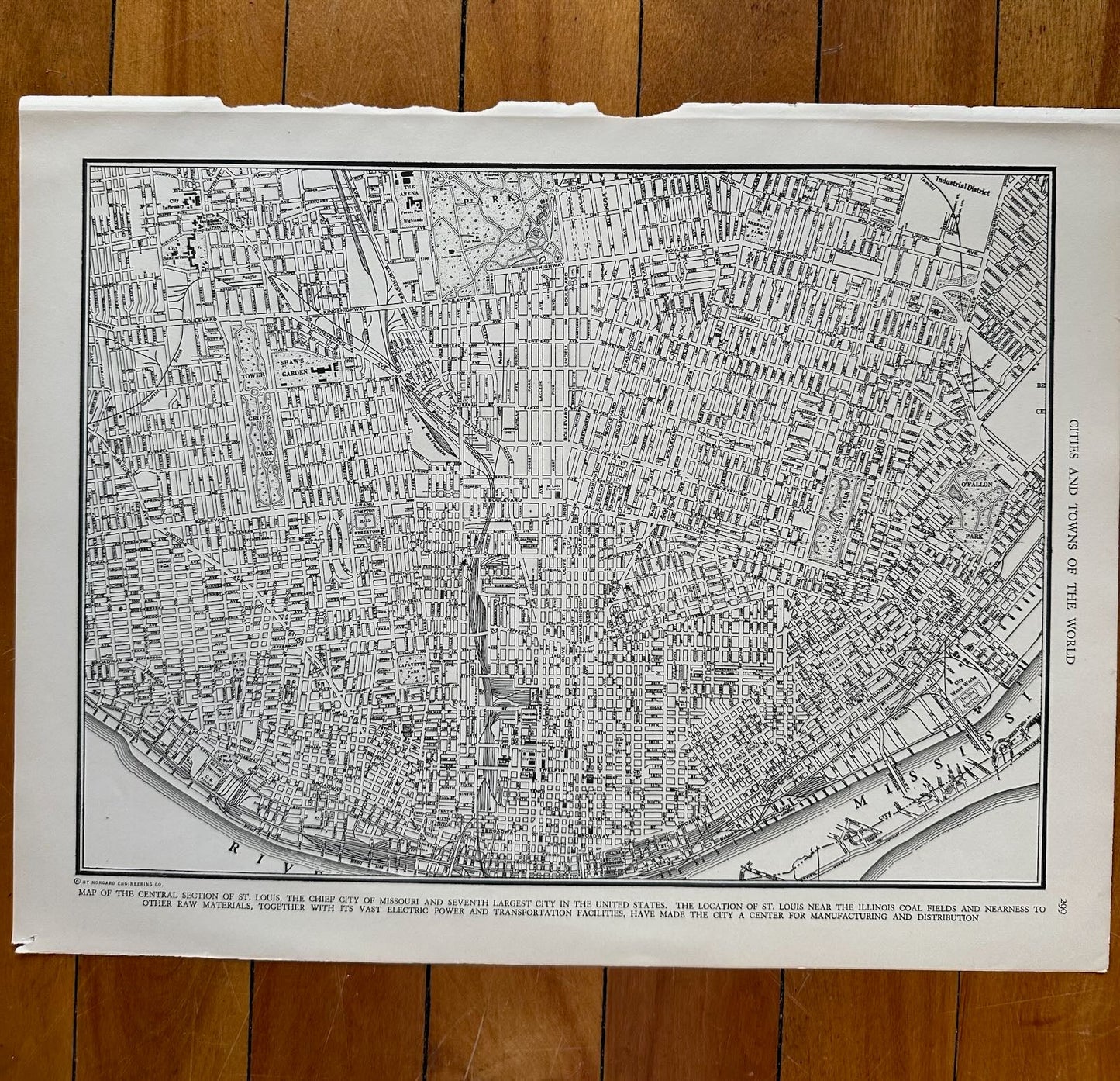 photo of original 1930s street-level city map