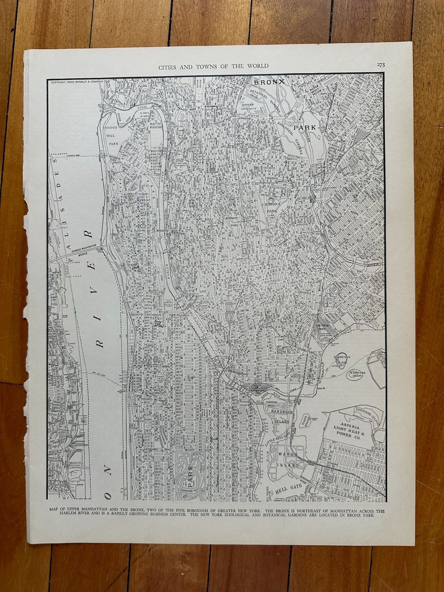 photo of original 1930s street-level city map