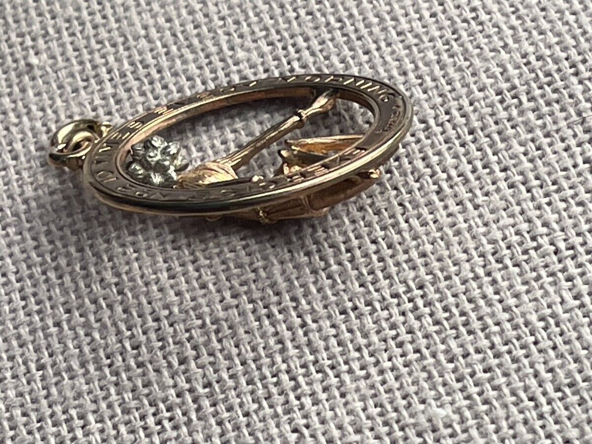 Trifari Medallion Charm Pendant Exercise No. 2 10 Times Every Morning