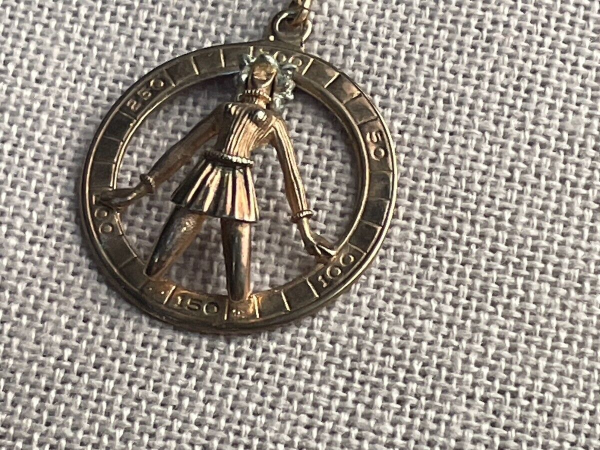 Trifari Medallion Charm Pendant Exercise No. 2 10 Times Every Morning