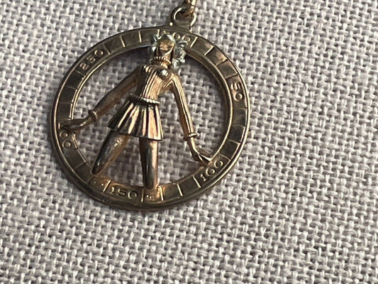 Trifari Medallion Charm Pendant Exercise No. 2 10 Times Every Morning