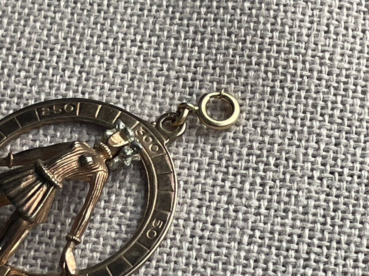 Trifari Medallion Charm Pendant Exercise No. 2 10 Times Every Morning