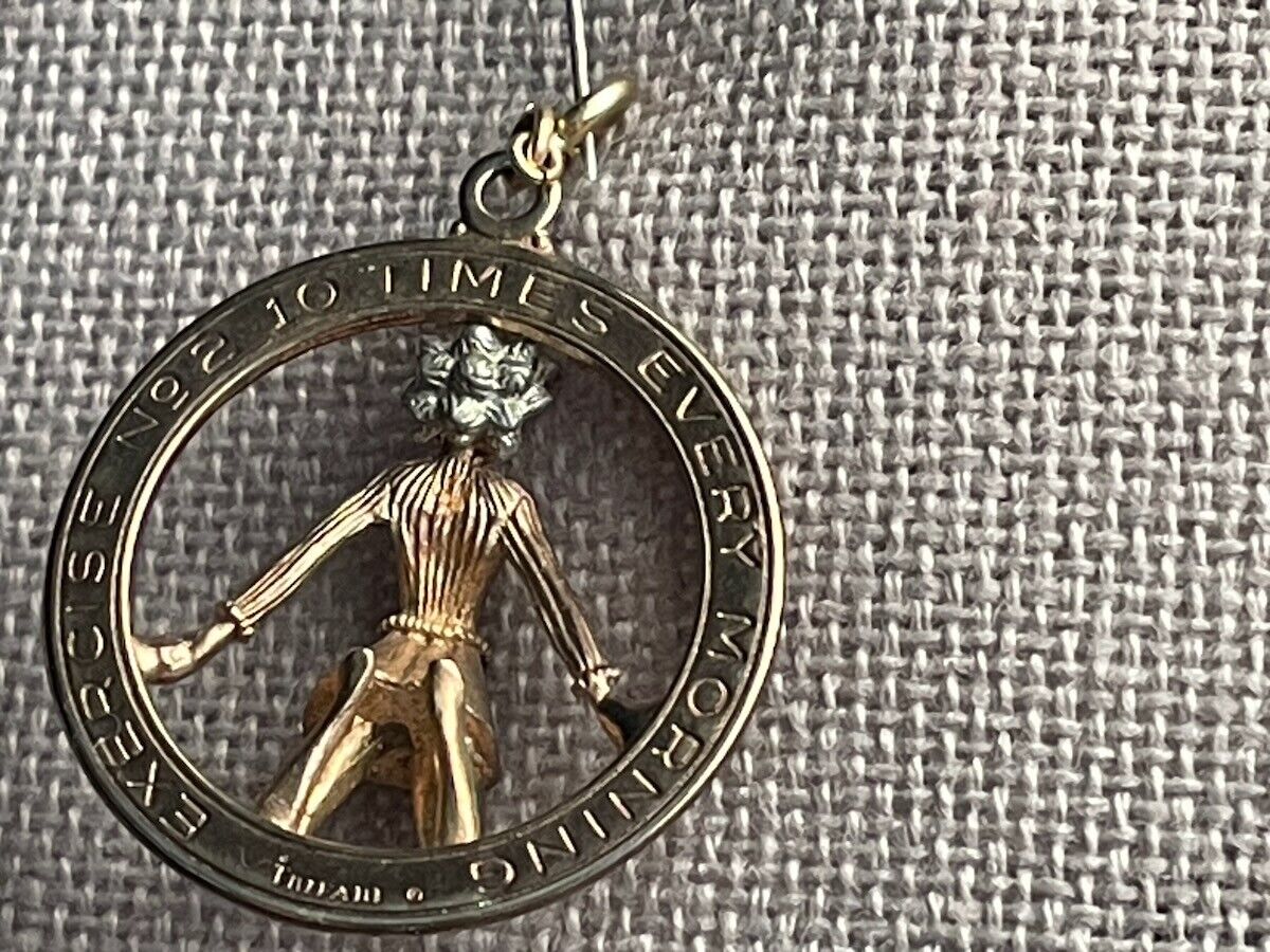 Trifari Medallion Charm Pendant Exercise No. 2 10 Times Every Morning