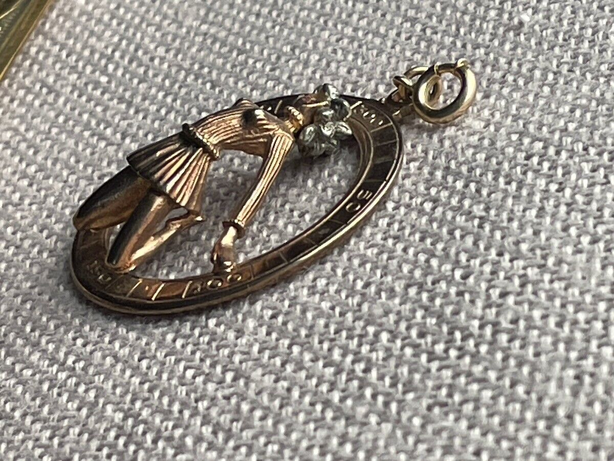 Trifari Medallion Charm Pendant Exercise No. 2 10 Times Every Morning