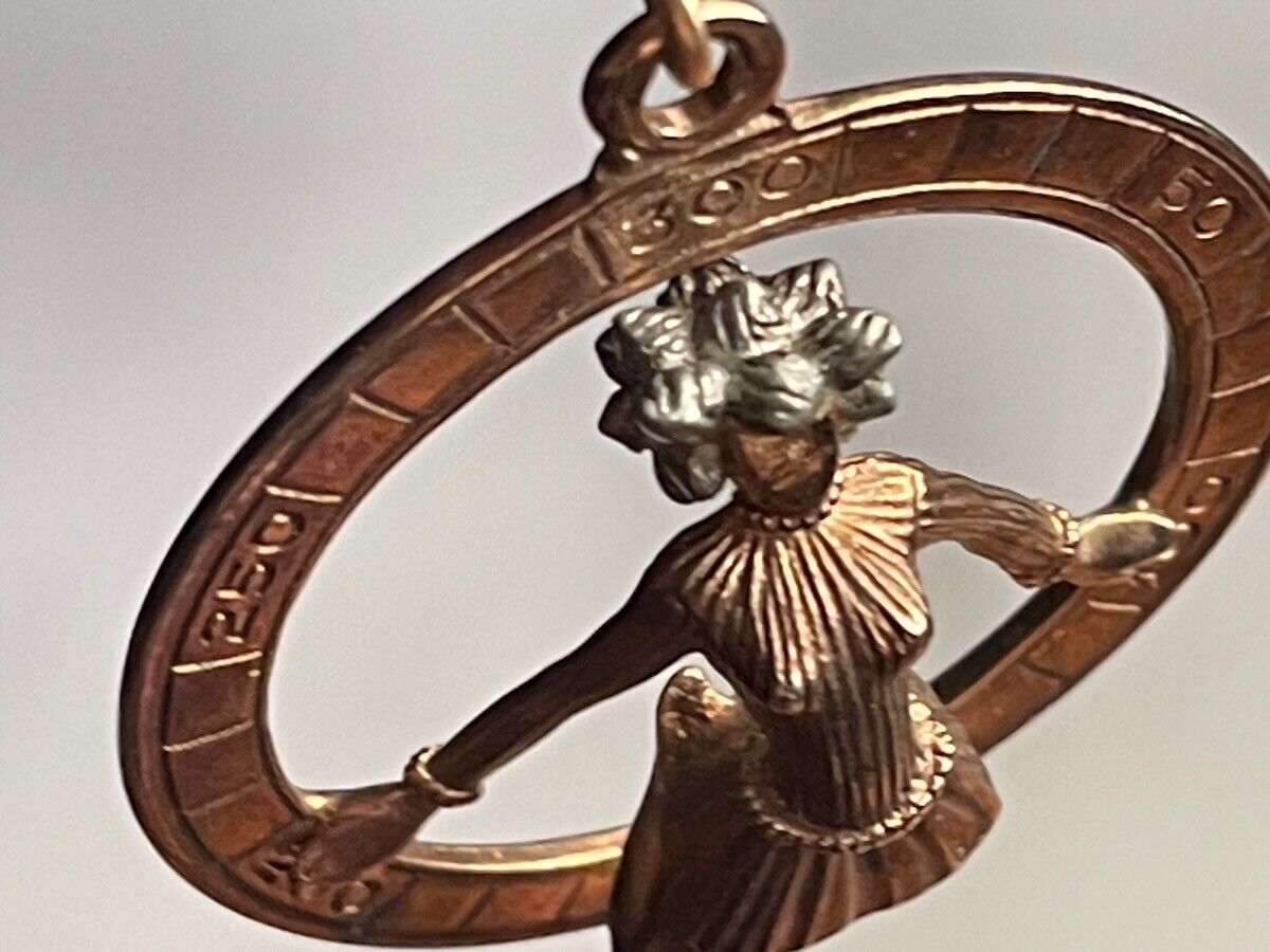 Trifari Medallion Charm Pendant Exercise No. 2 10 Times Every Morning