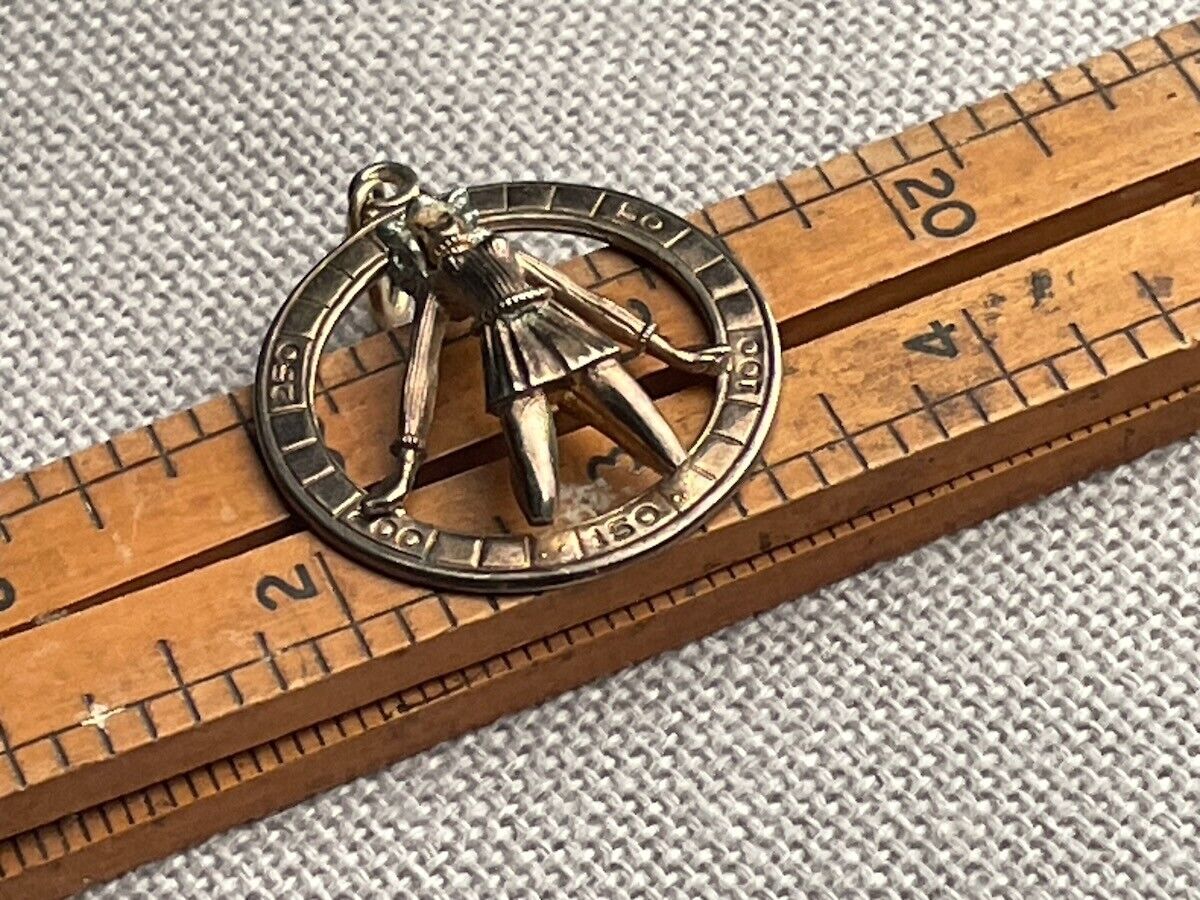Trifari Medallion Charm Pendant Exercise No. 2 10 Times Every Morning