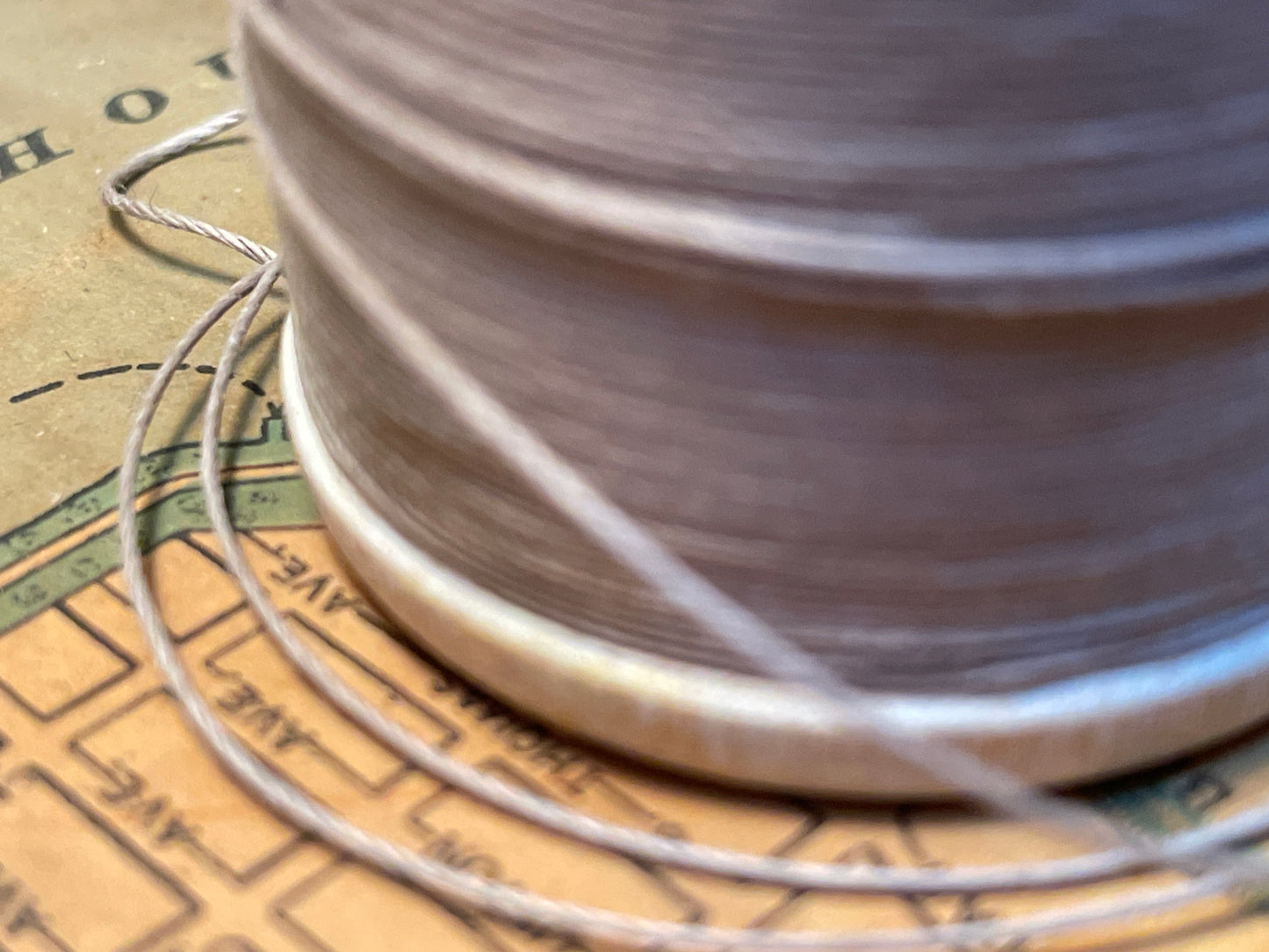 5 yards of heavy duty button and carpet utility thread / strong vintage cotton cord / repair, retie, reattach / durable sewing string