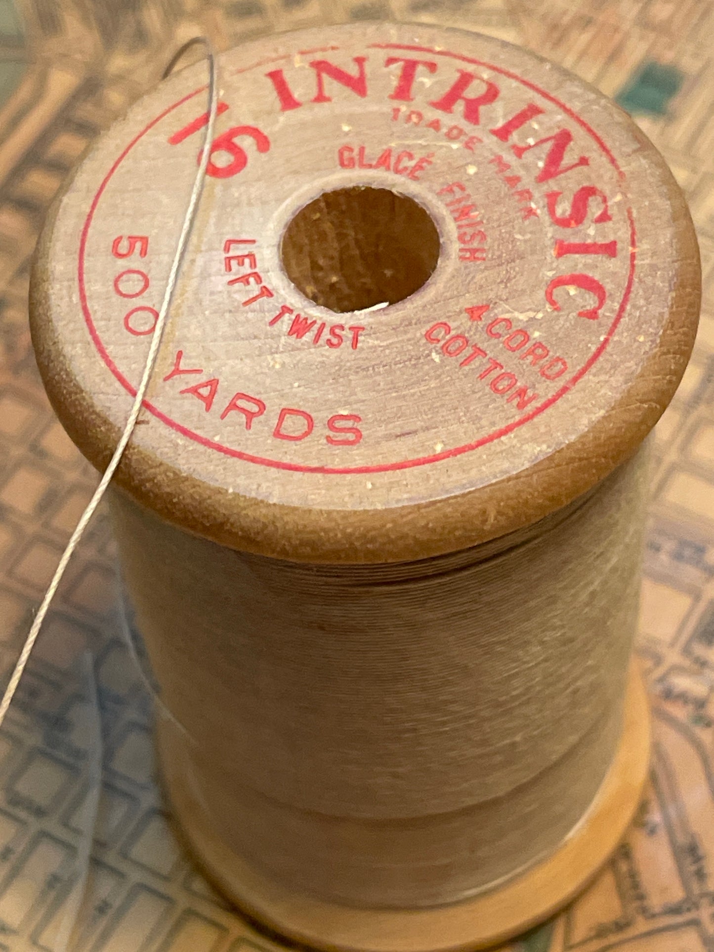 5 yards of heavy duty button and carpet utility thread / strong vintage cotton cord / repair, retie, reattach / durable sewing string