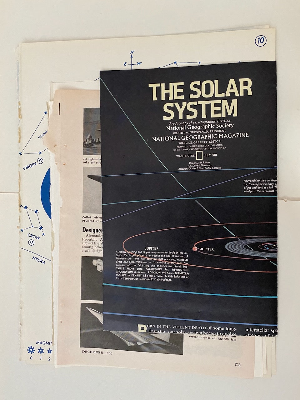 1/8 pound assortment of true vintage space and astronomy pages