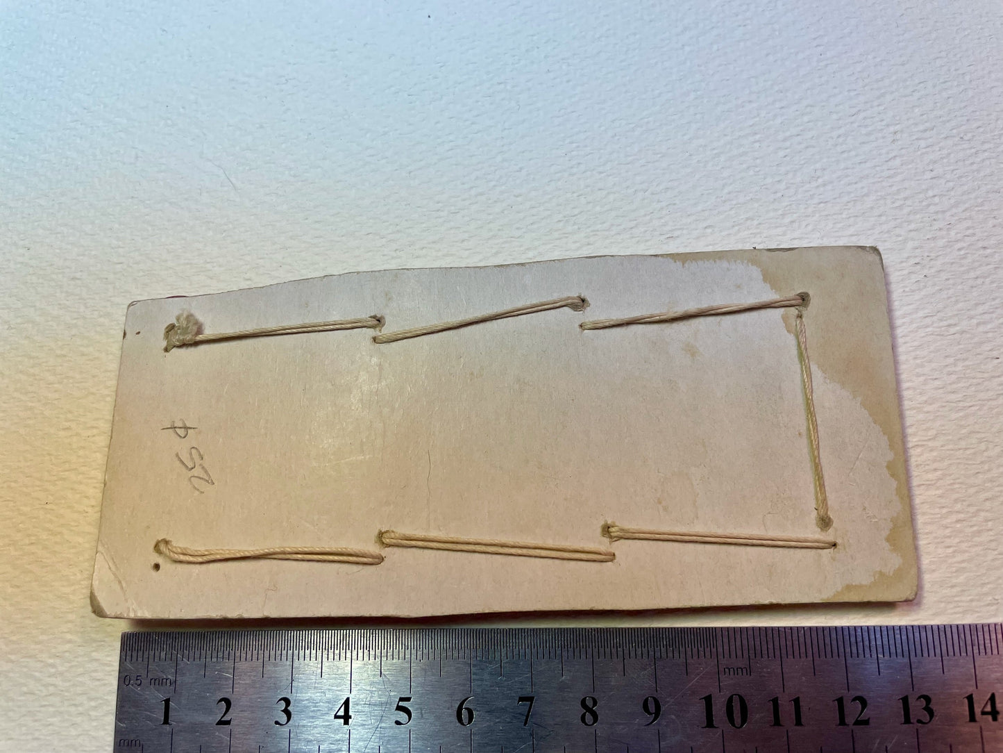 6 1950s vtg plastic button sample card | 2 hole flat | size 24/0.63" | new old stock