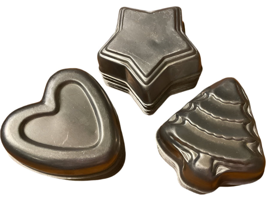 Vintage/retro Aluminum mini cake jello jelly molds 2-4" each
