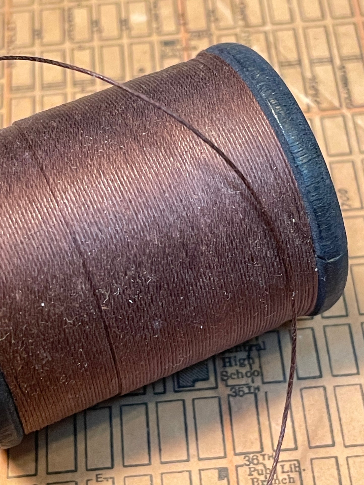 5 yards of heavy duty button and carpet utility thread / strong vintage cotton cord / repair, retie, reattach / durable sewing string