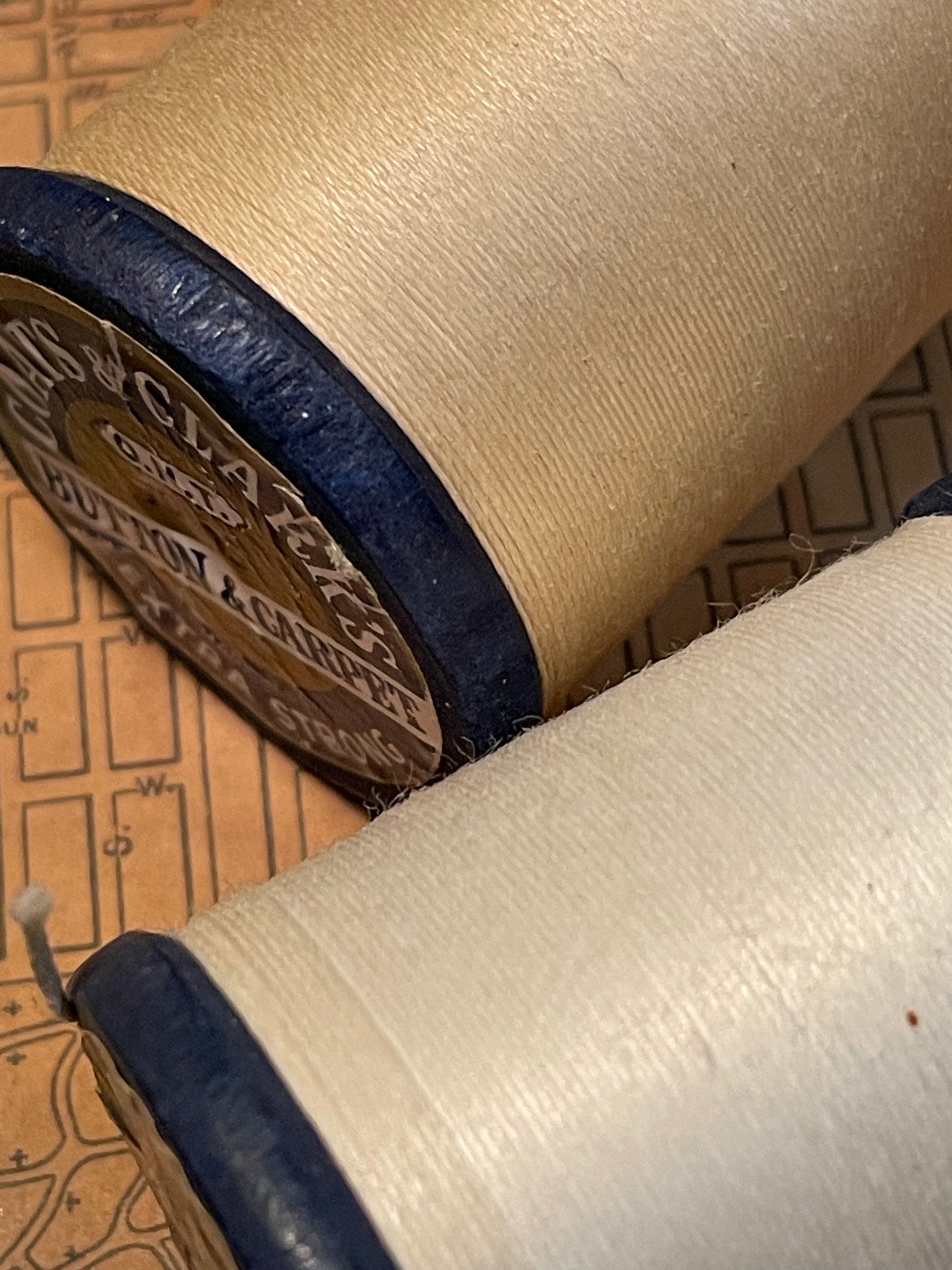 5 yards of heavy duty button and carpet utility thread / strong vintage cotton cord / repair, retie, reattach / durable sewing string