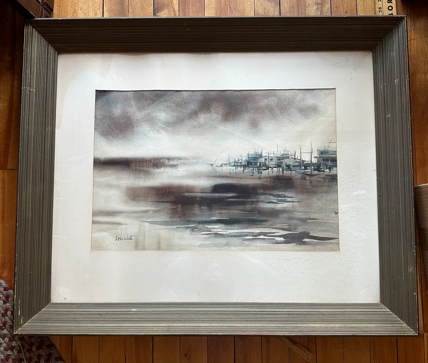 Doris White watercolor - village scene