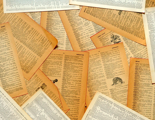 1/8 lb variety pack of vintage black & white paper ephemera for scrapbooks, journals, crafting / old book pages / ephemera / collage art