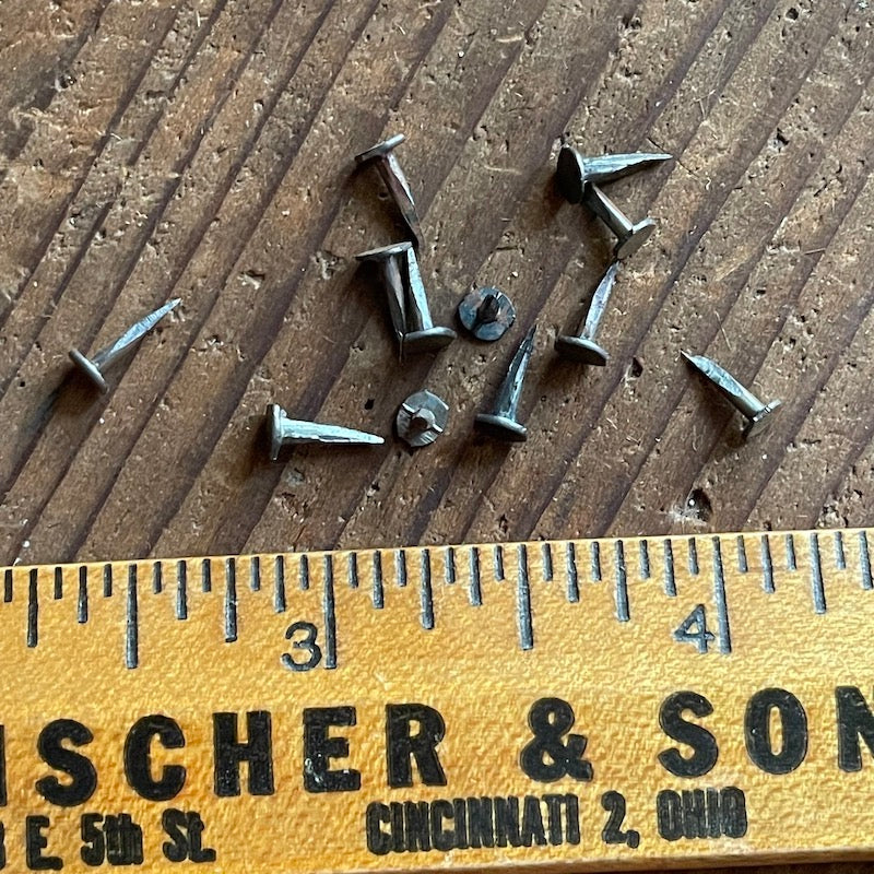 New old stock: 10 grams of steel cut tacks (choice of 1/4", 3/8", or 7/16")