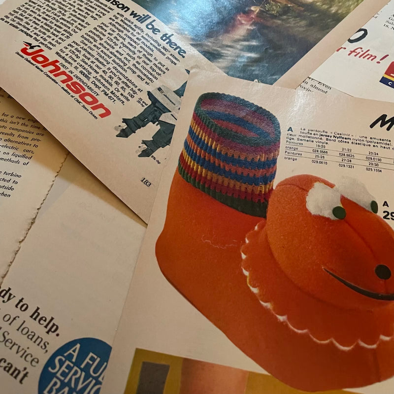 Salvaged Papers: 1/8 lb mix of true vintage magazine pages, 1930s-early 90s