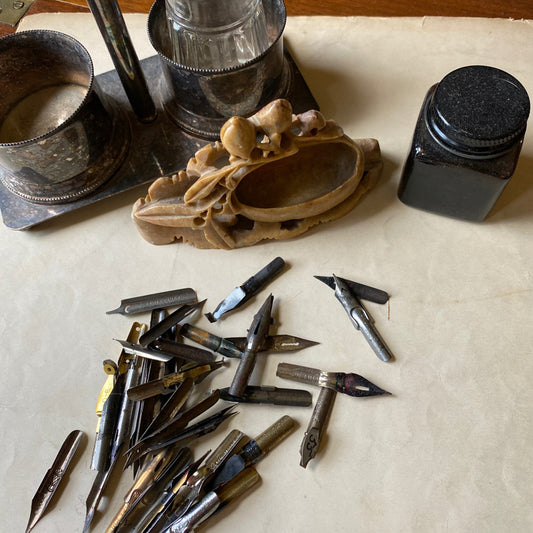 One dozen vintage pen nibs - mystery assortment