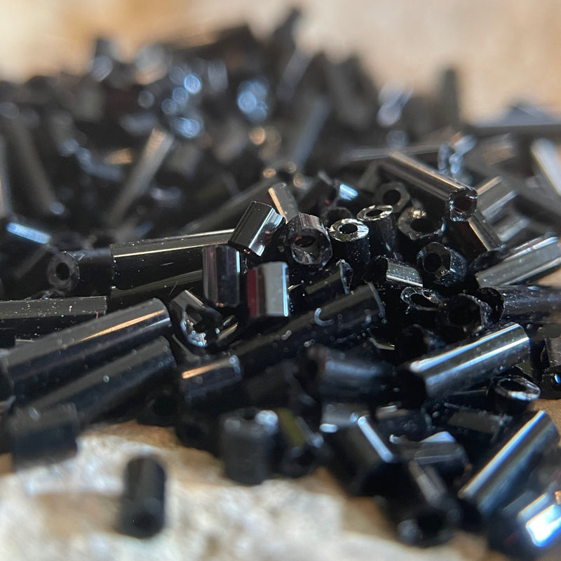 Antique & vintage glass bugles - tube beads in a range of colors and lengths
