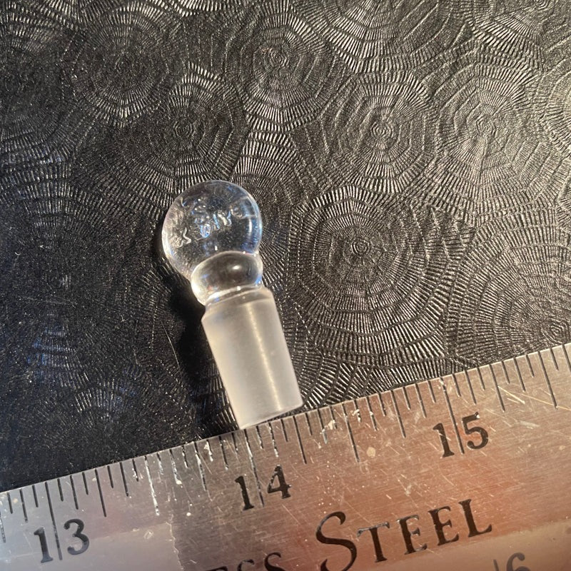Glass stoppers for small bottles
