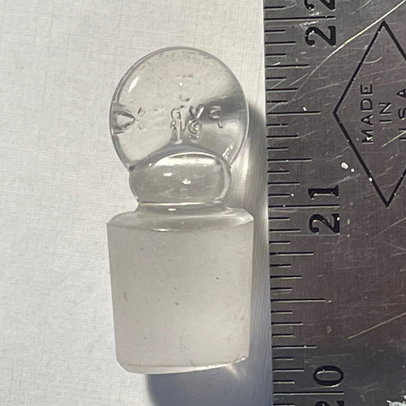 Glass stoppers for small bottles