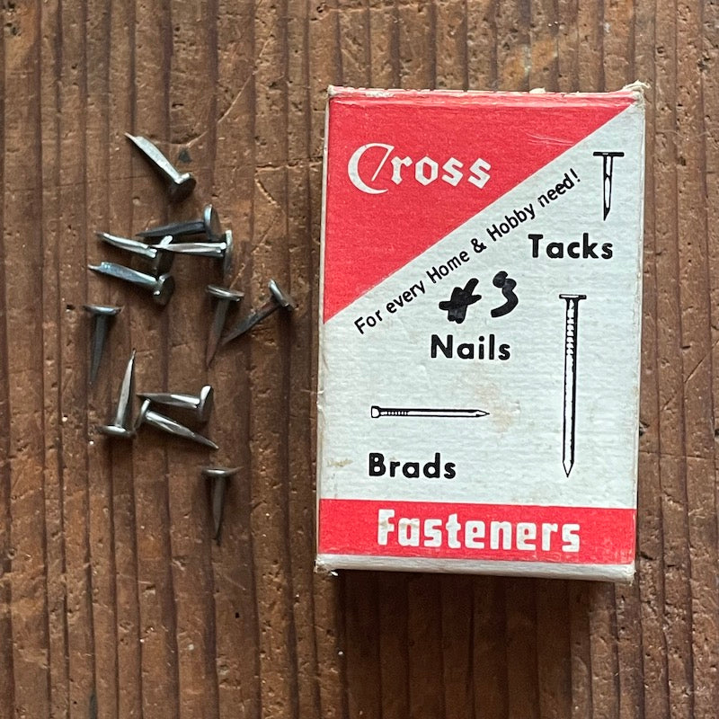 New old stock: 10 grams of steel cut tacks (choice of 1/4", 3/8", or 7/16")