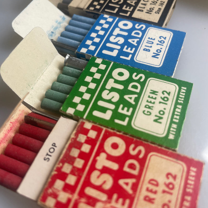 Refill Listo Marking Leads #162 for Listo Pencil #1620 • Pick Black, Red, Green, Blue • Grease Pencil • China Marker