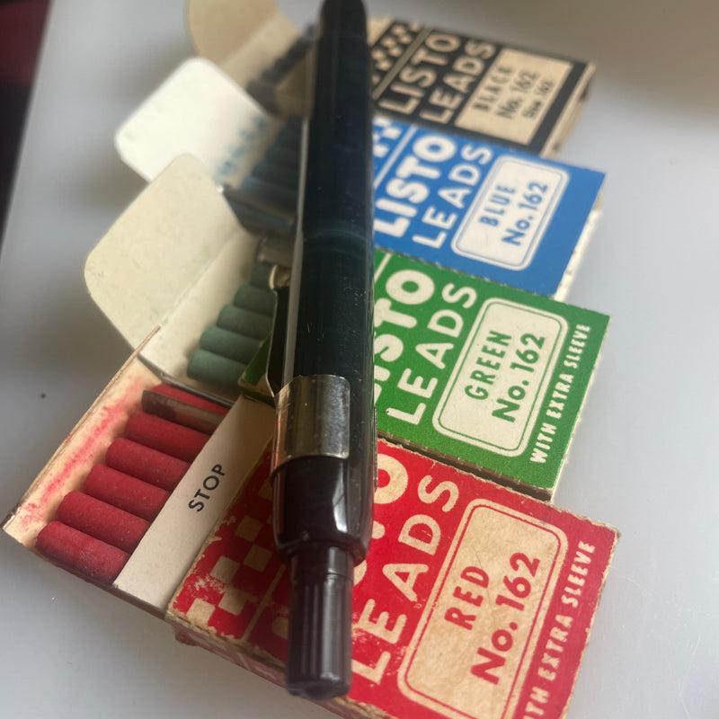 Vintage Listo Mechanical China Marker + Replacement Leads
