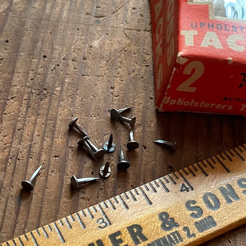 New old stock: 10 grams of steel cut tacks (choice of 1/4", 3/8", or 7/16")