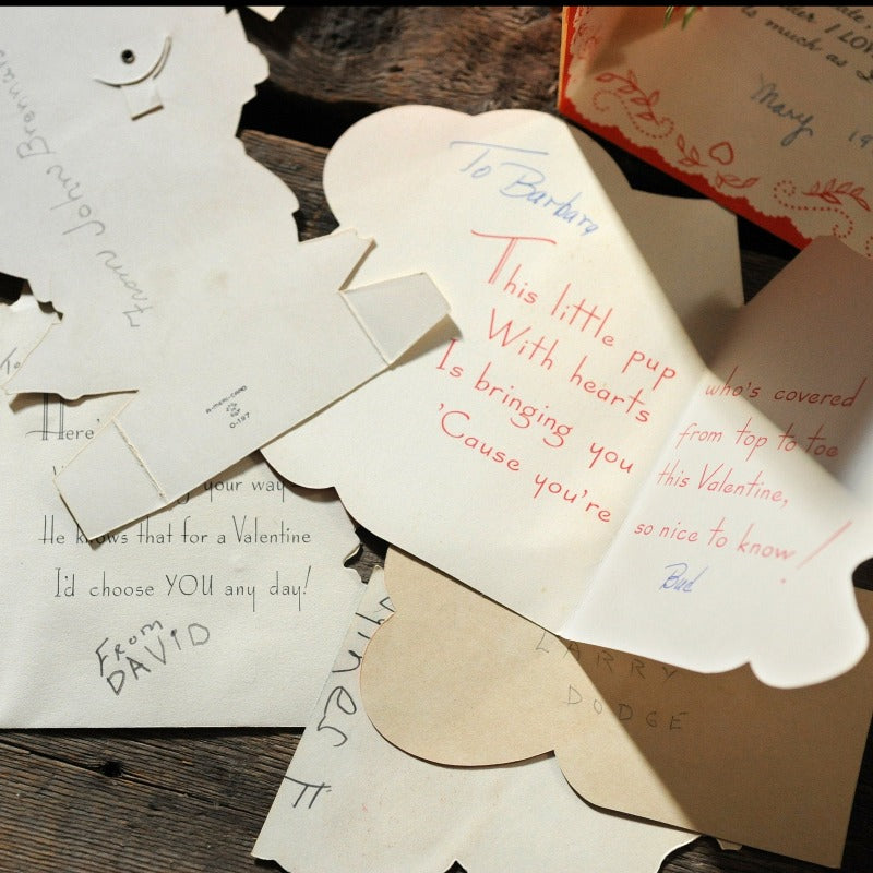 Papers for repurposing: 8 vintage Valentines