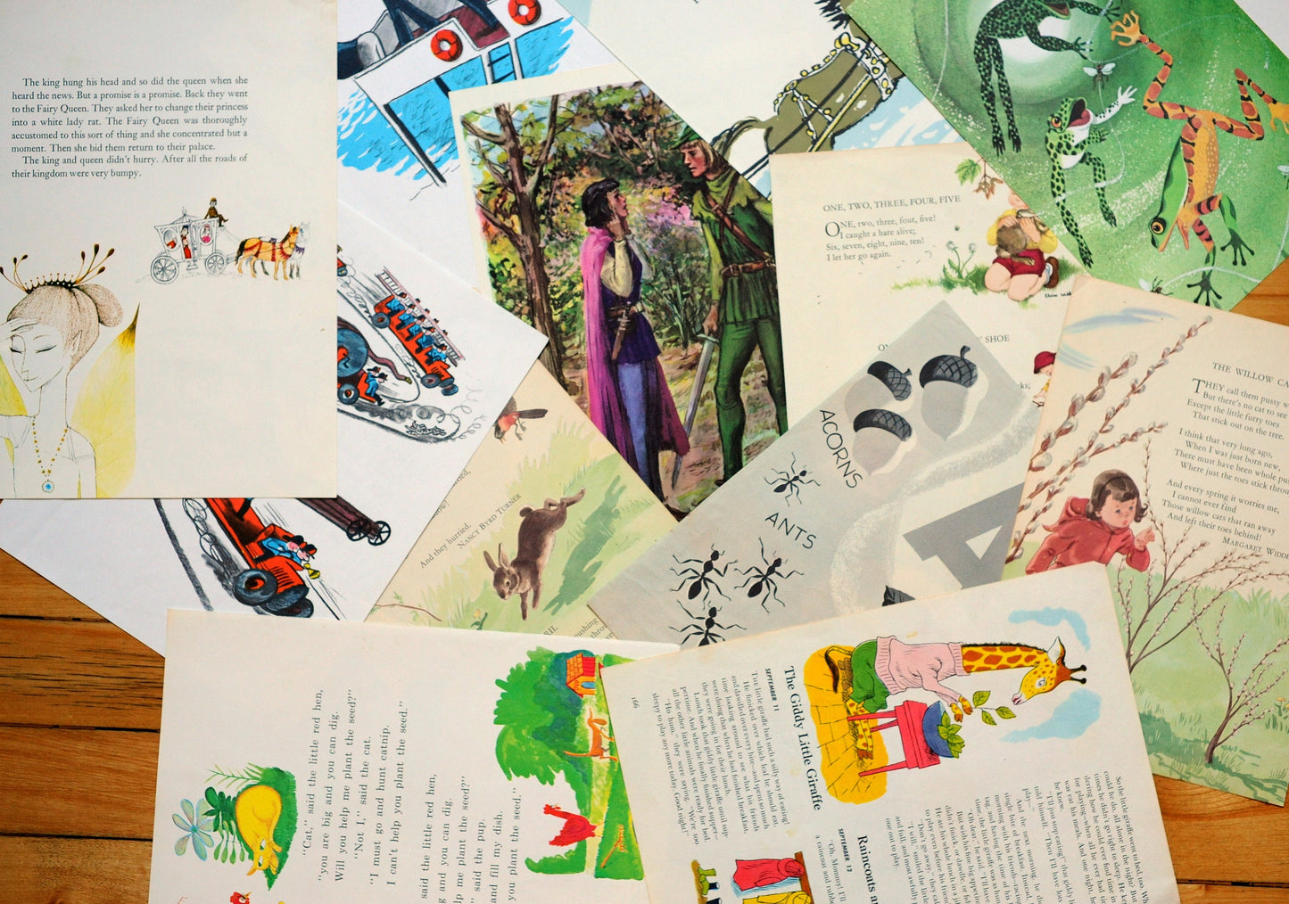 Salvaged papers: vintage children’s book pages