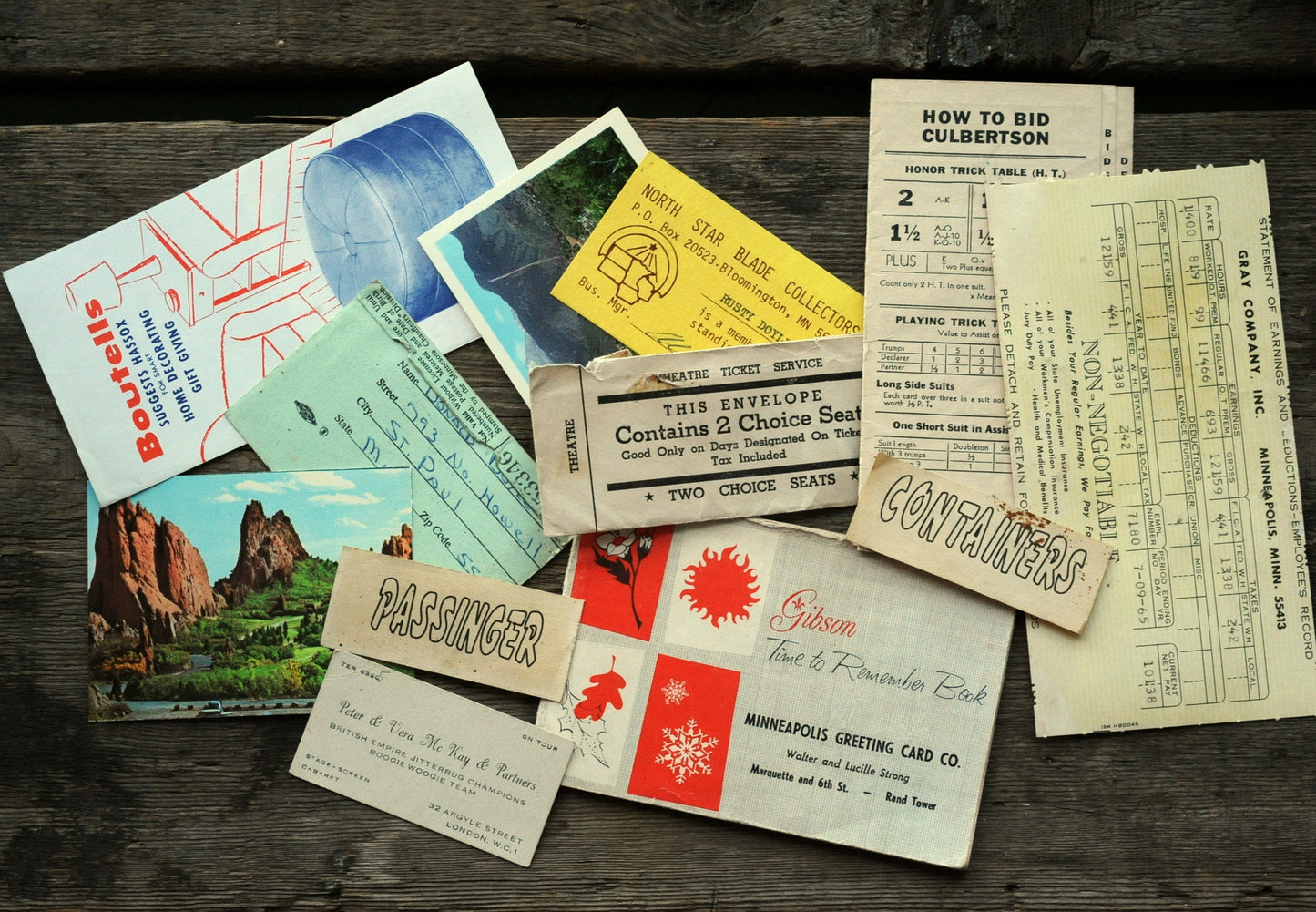 20 piece true vintage ephemera bundle 1940s-1970s