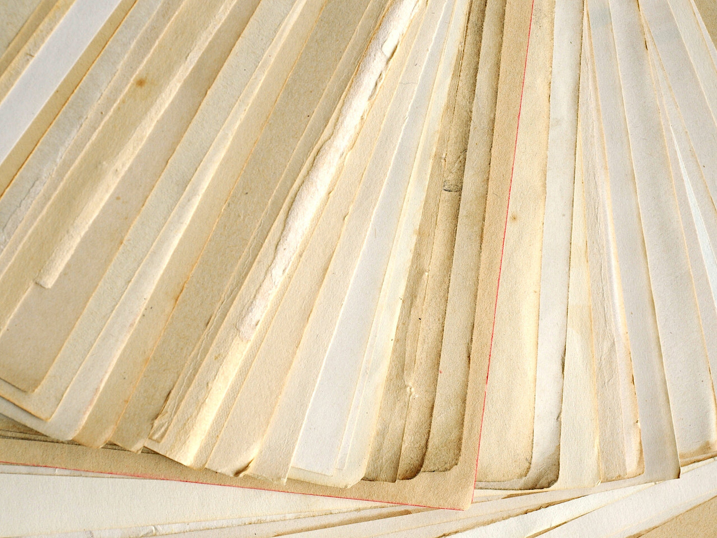 1/8 lb of original vintage salvaged blank book pages and aged papers for art, letter writing, creative reuse