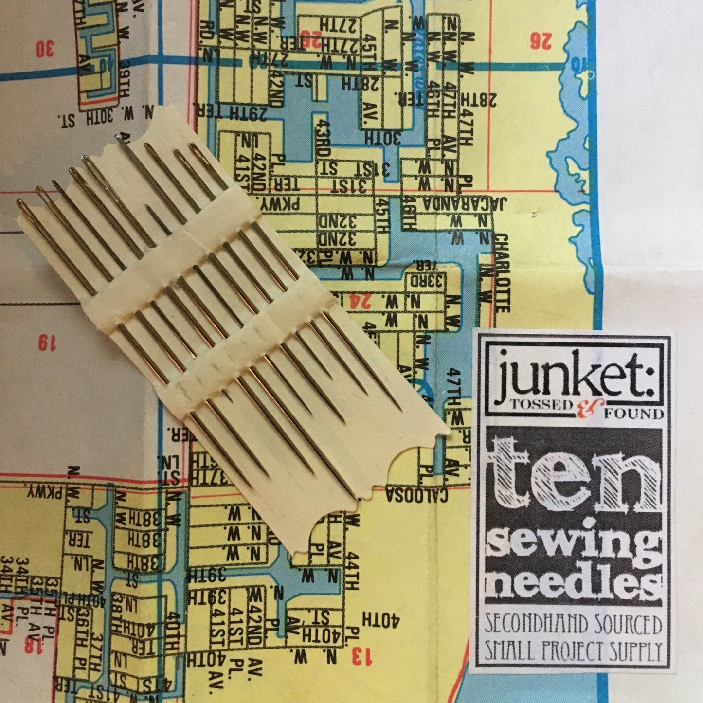 Ten hand-sewing needles - 100% reuse variety pack