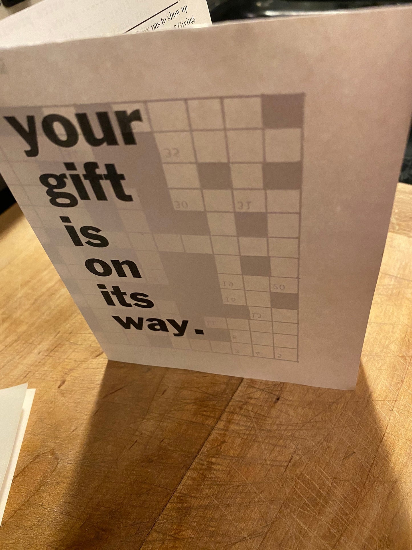 Printable card: Your gift is on its way. Supply chains be damned! Last Minute Digital Download for averting gifting shame