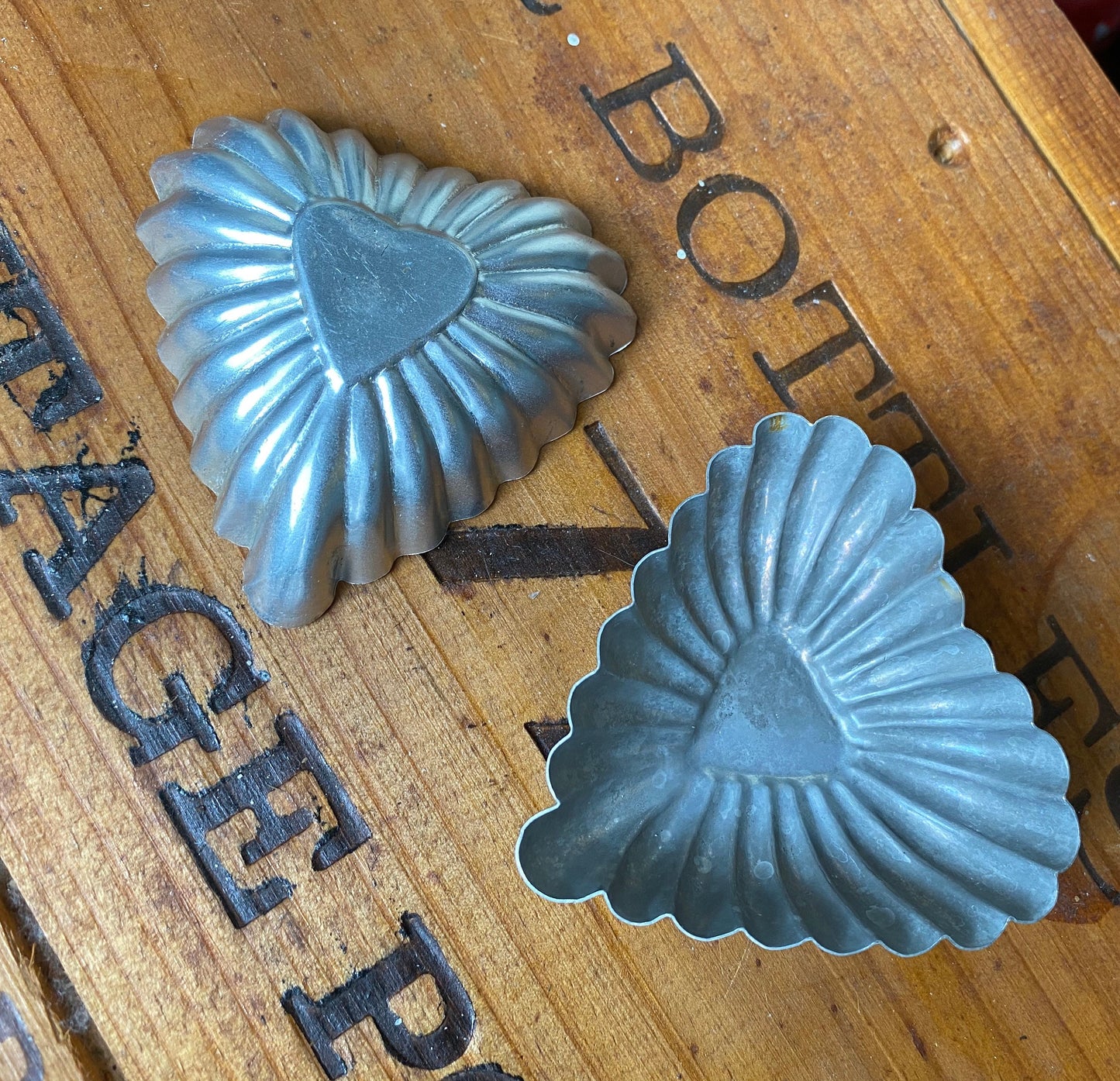 Vintage Sandbakkelse Tins - pick fluted oval, diamond, heart, or round