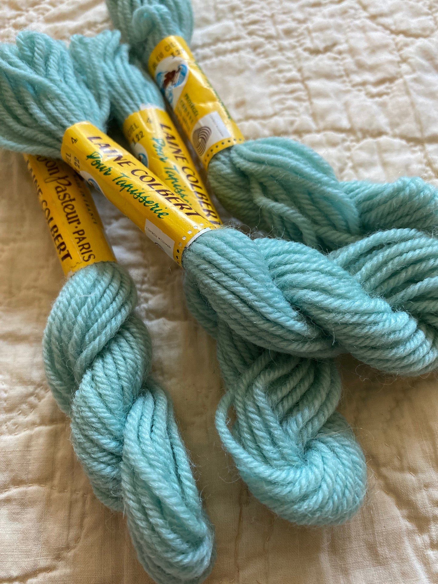 New old stock tapestry yarn / 10 yards 100% virgin wool tapisserie laine / DMC Anchor Bon Pasteur