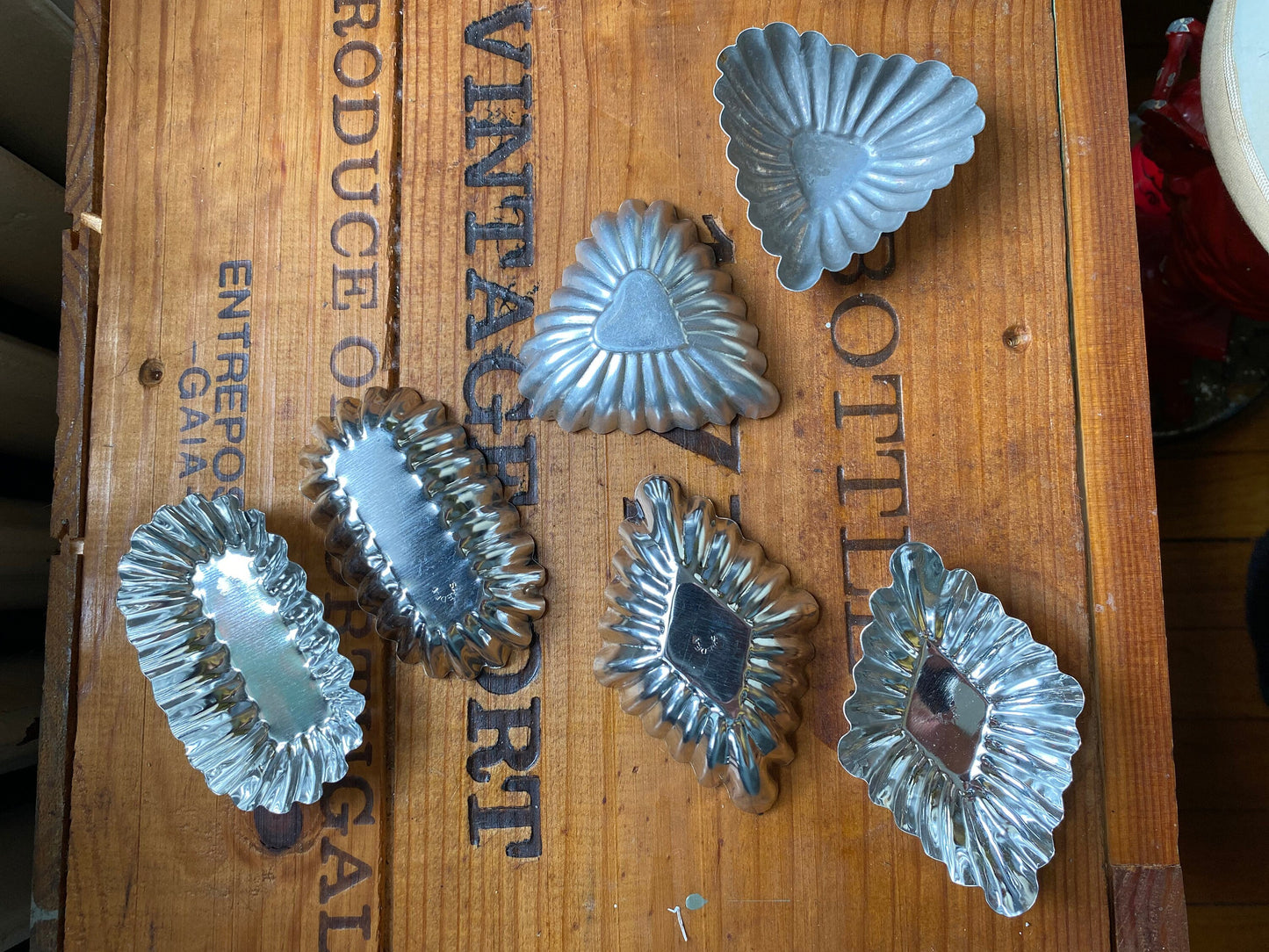Vintage Sandbakkelse Tins - pick fluted oval, diamond, heart, or round
