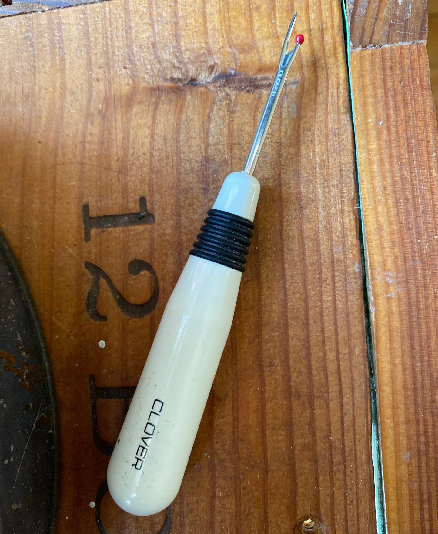 Seam ripper / one vintage or secondhand sourced hand tool for sewing mending altering upcycling projects