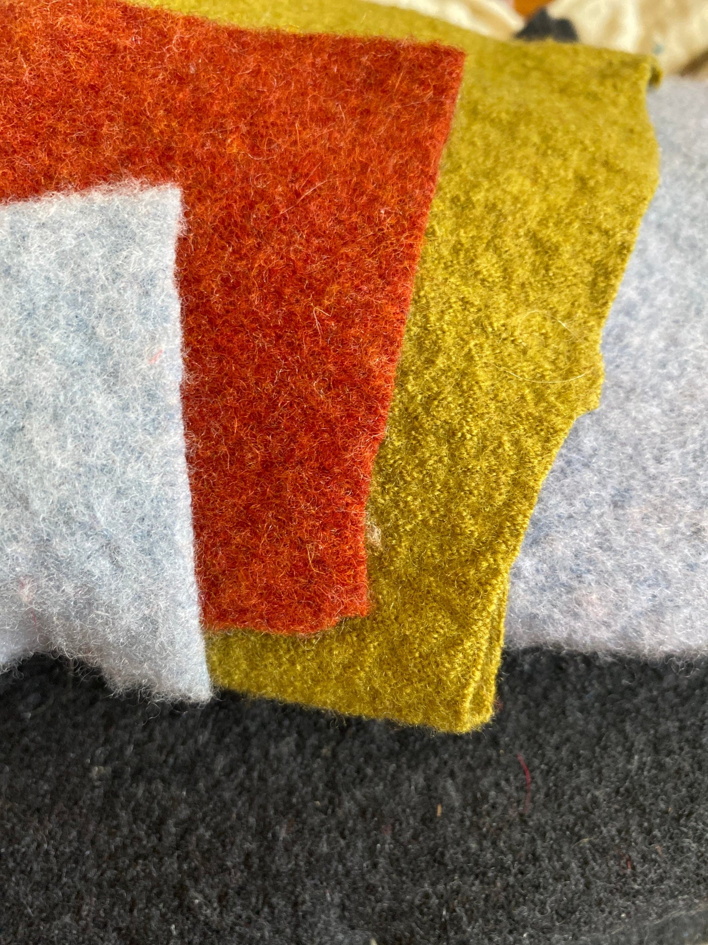 Wool natural fiber dyed patch kit for visible mending / 10 g small wool fiber patch assortment for sewing, mending