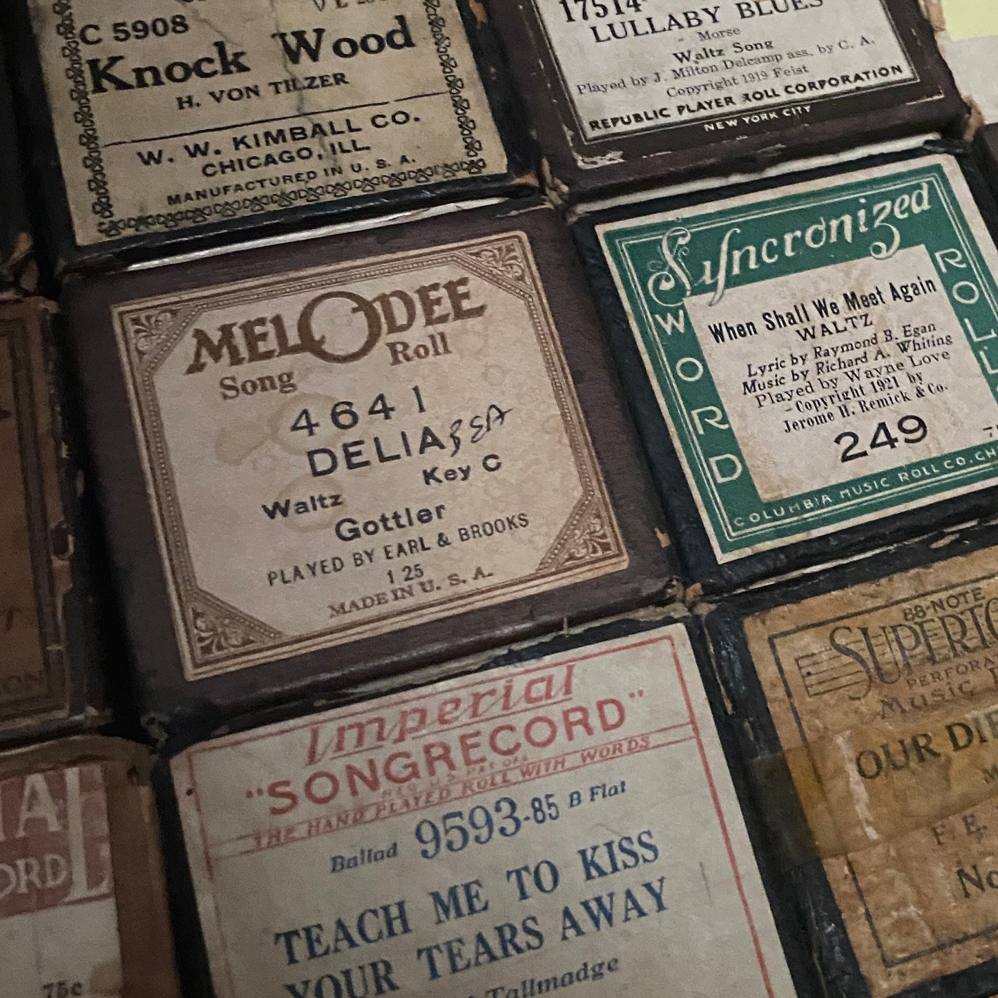 player piano roll: one roll of reclaimed vintage punch paper for art, life, packing, shipping, supply