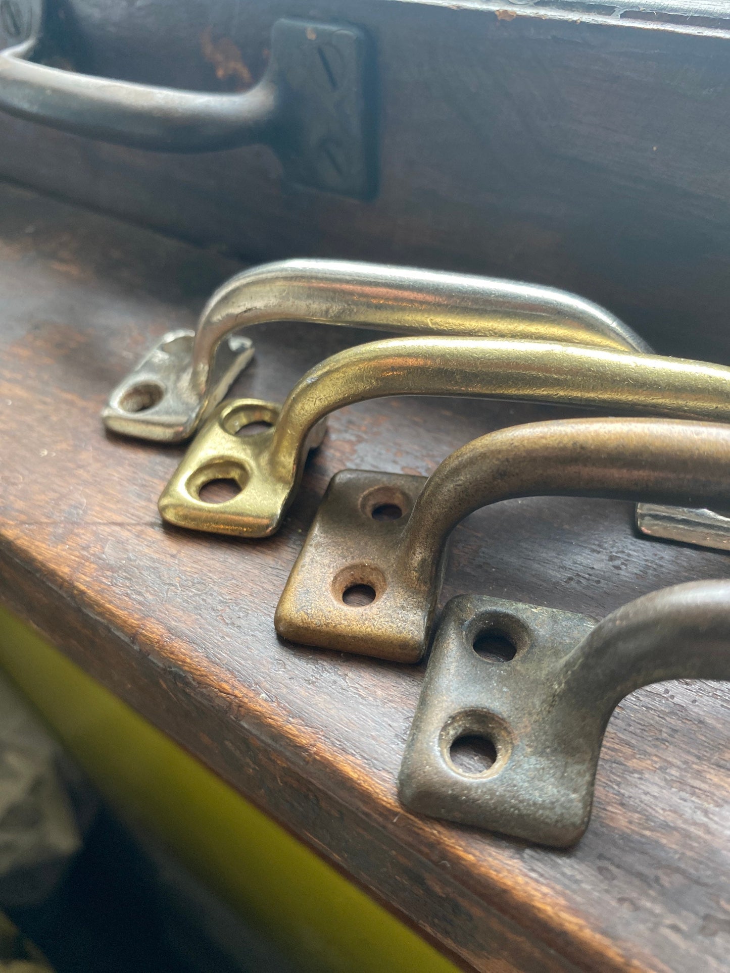 Choice: one window sash lift / vintage or antique / chrome brass cast iron copper clad / DIY reuse drawer pull handle 4”
